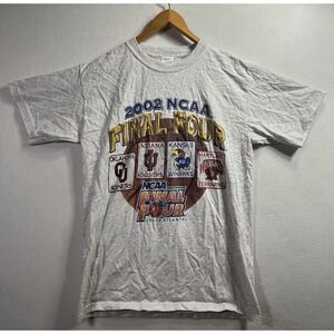 Vintage 2002 NCAA Final Four Kansas Oklahoma Indiana Maryland Basketball Shirt M